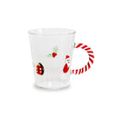 WD Lifestyle | Tazza in Vetro Borosilicato 425 ml con Manico Candy Cane – Collezione Natale