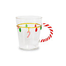 WD Lifestyle | Tazza in Vetro Borosilicato 425 ml con Manico Candy Cane – Collezione Natale