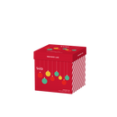 WD Lifestyle | Tazza in Vetro Borosilicato 425 ml con Manico Candy Cane – Collezione Natale