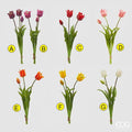 EDG Enzo De Gasperi | Fiore Artificiale Tulipano Olis con 3 Boccioli