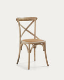Set 2 pz. Sedia Tropea impilabile in legno naturale Dialma Brown
