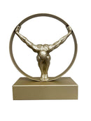 MASCAGNI | Statua atleta, uomo, figura, tuffatore, oggetto deco champagne in resina