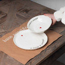 Simple Day | Set 2 Piatti Fondi “Si mangia in compagnia” in Gres Ø 20 cm