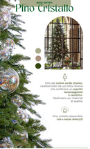 EDG Enzo De Gasperi | Albero di Natale Pino Cristallo con 1500 Led  H 180 cm
