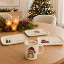 Simple Day Piatto Natalizio in Gres Effetto Organico – 6 Decori