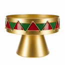 Timstor | Alzate Natalizie in Metallo Oro con Decoro Rosso e Verde