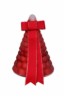 Madame Fioccò | Candela Natalizia Albero in Vetro con Fiocco - 3 colori