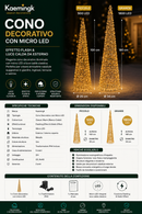 Kaemingk | Cono Decorativo con Micro LED – Effetto Flash e Luce Calda da esterno