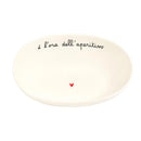 Simple Day | Coppetta Ovale in Gres "È l'Ora dell'Aperitivo" 20 × 13,5 cm