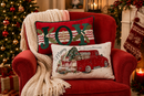 Fiori di Lena | Cuscino Natalizio Merry Christmas con Macchina Vintage