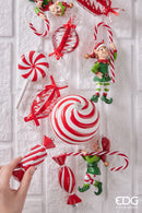 Enzo De Gasperi Decoro Caramella in Vetro Natale 2025