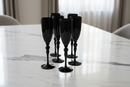 Fade Maison | Set 6 Flute Blake in Vetro Nero 200 ml
