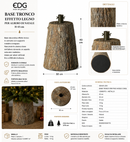 EDG Enzo De Gasperi | Base tronco H 43 cm effetto legno per Albero Natale