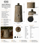 EDG Enzo De Gasperi | Base tronco H 55 cm effetto legno per Albero Natale