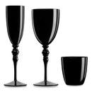 Fade Maison | Set 6 Flute Blake in Vetro Nero 200 ml