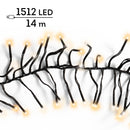 Kaemingk | Festone di Luci 1512 Led - Luce Bianca Calda e Calda Classica per esterni