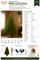 EDG Enzo De Gasperi | Albero di Natale Pino Lucciole con 2300 LED H 180 cm
