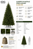 EDG Enzo De Gasperi | Albero di Natale Pino Luxury H 210 cm