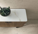 Tomasella | Madia Pandora in legno con basamento in metallo - Top Gres