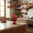 Verus Caltagirone Pigna Siciliana in Ceramica Bordeaux Lucido