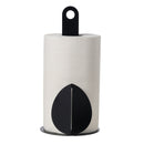 porta rotoli nero con rotolo sfondo bianco