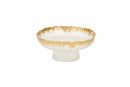 Nuvole di Stoffa | Alzatina Portafrutta in Vetro con Bordo Oro