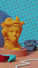 Testa decorativa L'irriverente H. 25,5 cm. Baci Milano