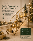 Kaemingk | Scala Decorativa Natalizia in Metallo Oro
