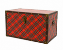 Kaemingk | Scatola Portaoggetti Stile Baule con Stampa Tartan Rosso