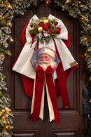 Madame Fioccò | Fiocco Natalizio “Antico Natale” con Tamburello – 3 Dimensioni