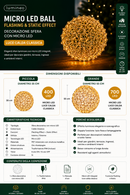 Kaemingk | Sfera Decorativa con Micro LED – Effetto Flash e Luce Calda da esterno