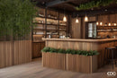 EDG Enzo De Gasperi Vaso listelli Rettangolare Outdoor in legno di acacia Naturale 86x50x33 cm.