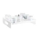 Vesta Home  Vassoio Like Water Trasparente 6 tazze con Zuccheriera