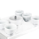 Vesta Home  Vassoio Like Water Trasparente 6 tazze con Zuccheriera