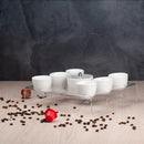 Vesta Home  Vassoio Like Water Trasparente 6 tazze con Zuccheriera