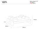 Vesta Home  Vassoio Like Water Trasparente 6 tazze con Zuccheriera