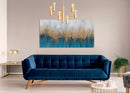 Agave | Quadro "Blue Art" Dipinto a mano 150x70 cm.