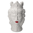 Mastercraft | Vaso Testa Principe / Principessa con Bocca Rossa H.39 cm