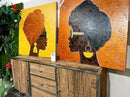 Quadro Lady on brown wall Salvadori arte