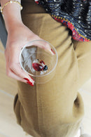Bicchiere 250 ml. in vetro borosilicato con decoro Tema Floreale Monterey WD Lifestyle
