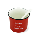 Set 4 coppette gelato con paletta  HABANA LINE in porcellana By WD Lifestyle