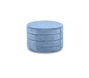 Pouf Mod. Apollo in Velluto Azzurro