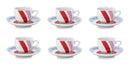 Set 6 Tazze Caffè con Piattino Novecento By Fade Maison