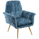 Fade | Poltrona Eva-Living in Metallo e Tessuto Soft Touch