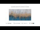 Agave | Quadro "Blue Art" Dipinto a mano 150x70 cm.