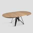 Tavolo Tondo Allungabile Ø 130/230 cm.  Dialma Brown