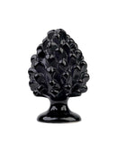 Verus Caltagirone Pigna Siciliana in Ceramica Nero Lucido